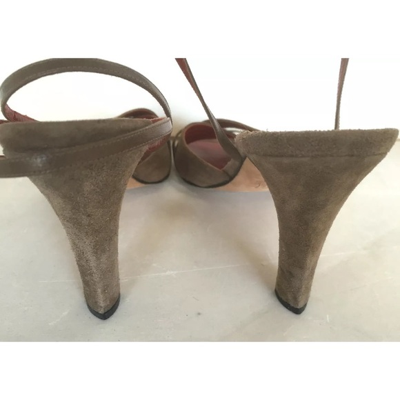 YSL Yves Saint Laurent Ankle Strap Slingback Shoes
